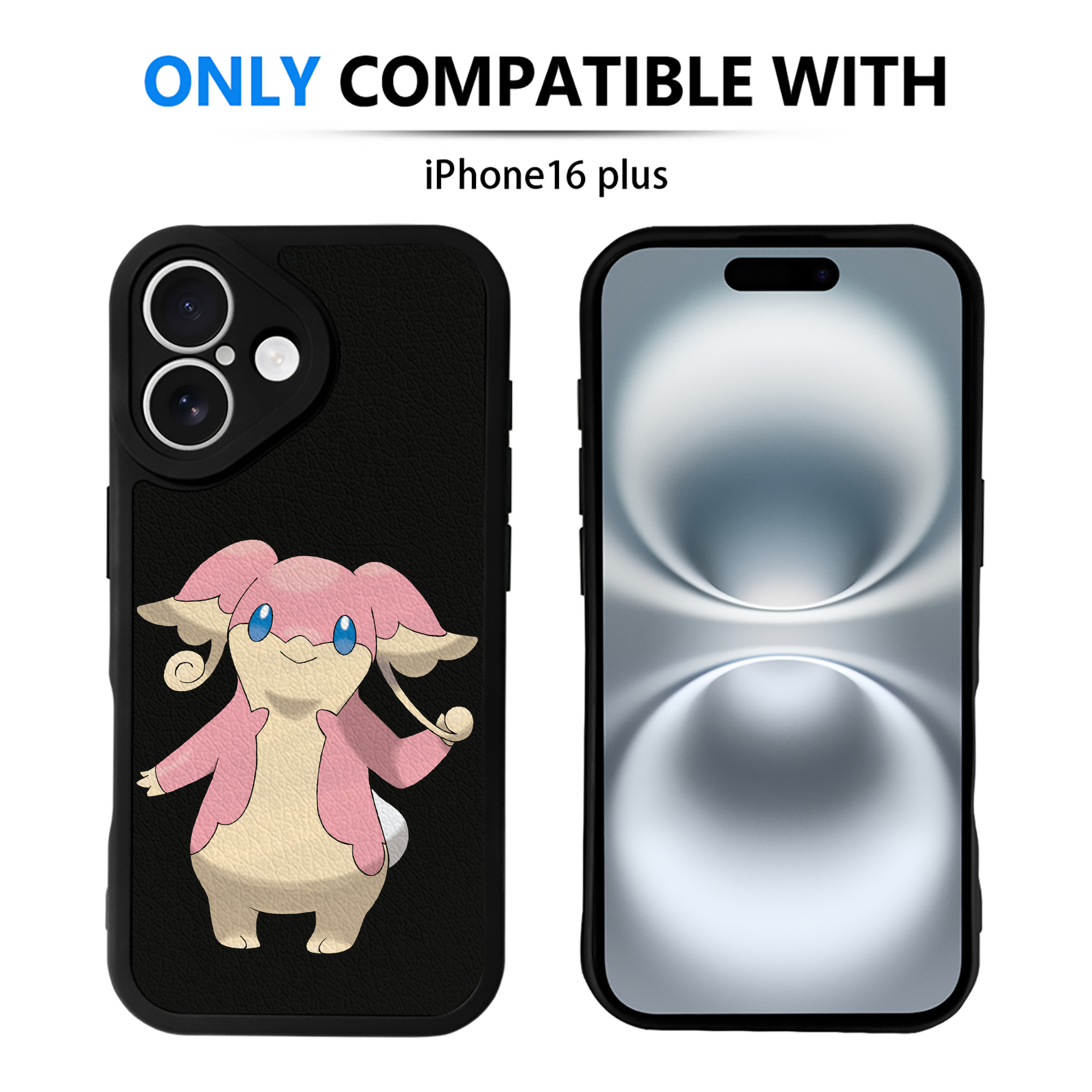 （画像用） ポケットモンスター Pokémon 【iPhone 16シリーズ対応】シリコンスマホケース（レザー調） 材質：シリコン
